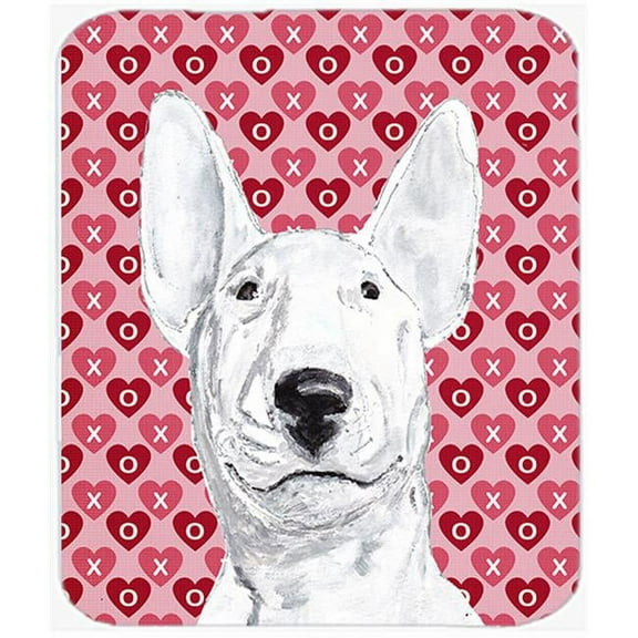 Carolines Treasures  Bull Terrier Valentines Love Mouse Pad