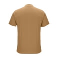 thumbnail image 6 of CAIVO Polo Shirts Men Button Up Short Sleeve Shirts Fashion Casual Business Work With Pocket Lapel Solid Color Classic Fit Golf Tops Stretchy , XXXXL, 6 of 6