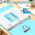 thumbnail image 3 of CTCMSP 3 Ring Binder with Dividers Tab Fits 200 Sheets of 8.5x11 Paper,1 Inch Durable Heavy Duty,Customizable Clear Cover with Inside Pockets, 3 of 7