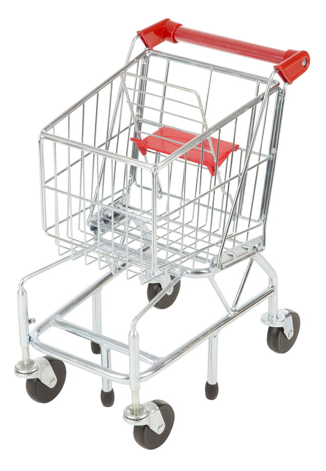 Shopping Cart with Sturdy Metal Frame Play Sets & Kitchens Heavy-Gauge Steel Toy 