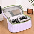 thumbnail image 4 of Vikakiooze Canvas Makeup Bag With Handle Toiletry Organizer With Makeup Brush Organizer Cute Travel Sanitary Cosmetic Bags For Teens Girls, 4 of 6