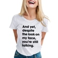 thumbnail image 2 of Womens Tees Sarcastic Funny Sayings Novelty Graphic Tees Womens Tops Dressy Casual White S, 2 of 5