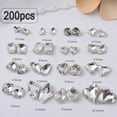 thumbnail image 2 of 200 piezas de diamantes de imitación de formas variadas, diamantes de imitación de cristal, gemas para uñas, joyería, manualidades, ropa, zapatos, disfraces, 2 of 6