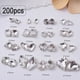 thumbnail image 2 of 200 piezas de diamantes de imitación de formas variadas, diamantes de imitación de cristal, gemas para uñas, joyería, manualidades, ropa, zapatos, disfraces, 2 of 6