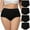 Black, variant on Loritta Womens Panties Plus Size Underwear for Women High Waisted Cotton Panties Full Coverage Briefs for Ladies, 4 Pack, XL-5XL