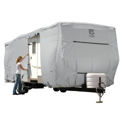 80-259-151001-00 Lightweight Ripstop Fabric RV Cover Fits 10-12 Campers Classic Accessories Overdrive PermaPRO Deluxe Camper Cover