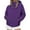Dark Purple, variant on Men Women Zipper Hooded Jackets Solid Color Lightweight Outdoor Hiking Windproof Coat With Pockets Fall Winter Warm Thicken Workwear Outwears Clothes