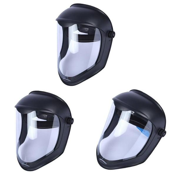3 Piezas Máscara De Casco De Protección Facial Cubierta Protectora De Visera Transparente