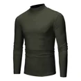 thumbnail image 3 of Camiseta De Cuello Alto Manga Larga Cómoda Hombre Playera, 3 of 4