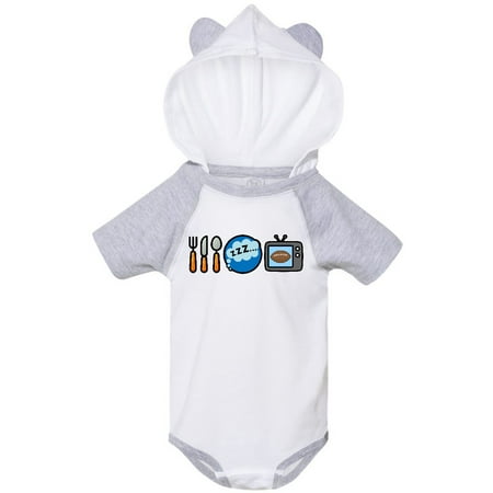 

Inktastic Eat Sleep Watch Football Gift Baby Boy or Baby Girl Bodysuit