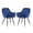 Blue & Black, variant on Alix 25 Inch Modern Dining Chair, Button Tufted, Set of 2, Blue, Black- Saltoro Sherpi