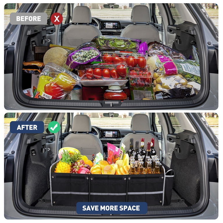 Cshidworld Car Trunk Storage Organizer 4 in 1 Multi Compartment