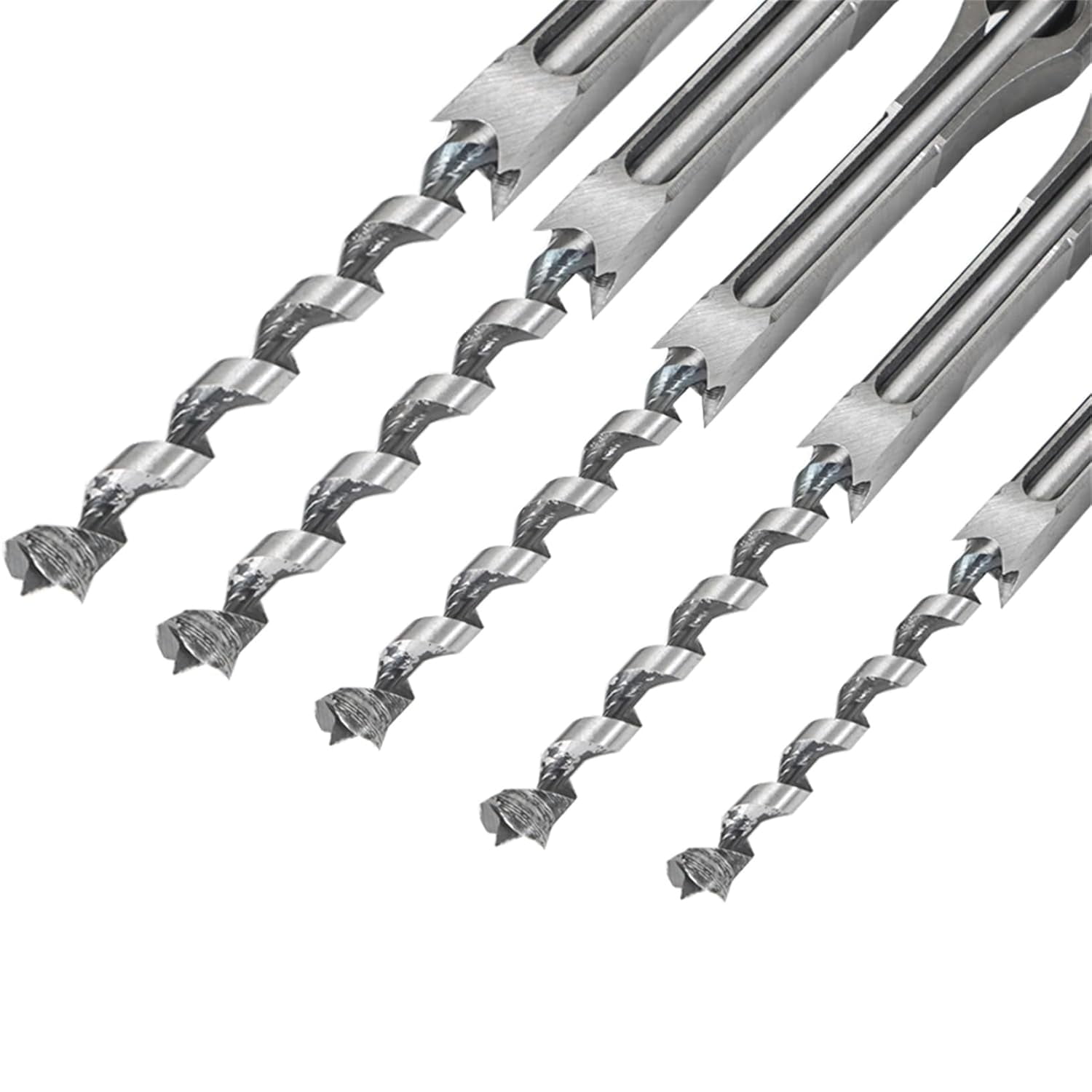 Square Hole Drill 6pcs Square Hole Tenon Chisel Drill Tools Hss 1/4 in 5/16in 3/8in 1/2in 9/16in 5/8in