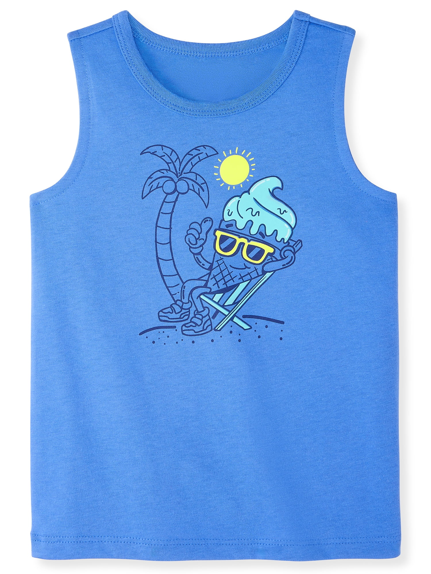 Garanimals Newborn, Baby & Toddler Boy Cotton Graphic Tank Tops, 4-Pack, Sizes 0-6T