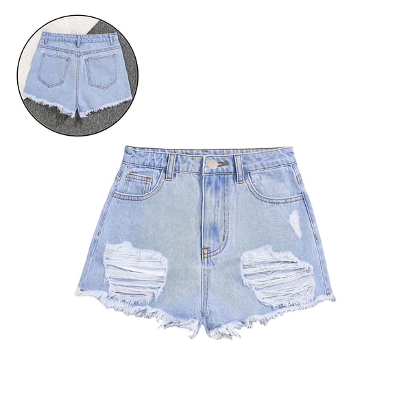 Jean Shorts for Girls Casual Straight Leg Girls Ripped Shorts Girls Summer Clothes 14 Years Girls Clothes