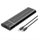thumbnail image 1 of Adaptador de Carcasa SSD SATA M.2 NVMe Sin Herramientas USB 3.2 Gen2 20 Gbps NVMe Externo A USB SATA M-Key / B+M Key Negro, 1 of 5