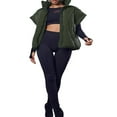 thumbnail image 2 of Women Puffy Vest Solid Color down Jacket Zipper Sleeveless Cardigan, 2 of 4