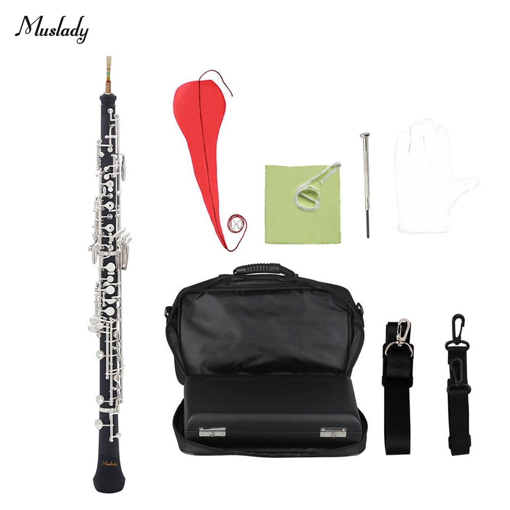 Professional Oboe C Key Semi-Automatic Style Pure Gold Plated Keys Woodwind Instrument With Oboe Reed Gloves Leather Case Carry Bag Cleaning Cloth Mini Screwdriver pedkit Oboe Professional Oboe C Key Semi-Automatic Style Pure Gold Plated Keys Woodwind Instrument With Oboe Reed Gloves Leather Case Carry Bag Cleaning Cloth Mini Screwdriver pedkit Oboe