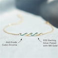thumbnail image 3 of 1 Gold Set With Blue Diamond Ladies Family Simple BraceletThe Best Gift for A Loved One, 3 of 8