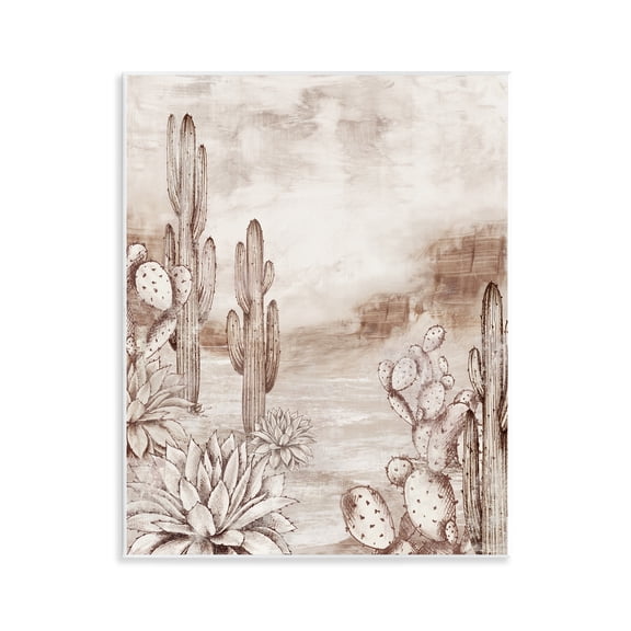 Stupell Industries Prickly Elegance Cacti Wall Plaque Art design by Luna Mavis, 14 x 11