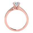 thumbnail image 4 of Mauli Jewels 3/4 Carat Natural Round White Diamond ( I-J/ I1-I2 ) Solitaire Twisted Shank Solitaire Engagement Ring In 14K Rose Gold, Ring Size 6, 4 of 7