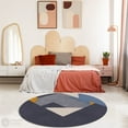 thumbnail image 3 of Tufted Area Rug 10X10, Geometric design, Wool Rugs, Bed, Living room, Round Carpet, 3 of 7