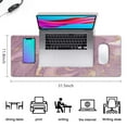 thumbnail image 4 of Large Protective Desk Mat in Cute Pink - 31.5 x 11.8 Inch Rose Gold Marble Mouse Pad, 4 of 7
