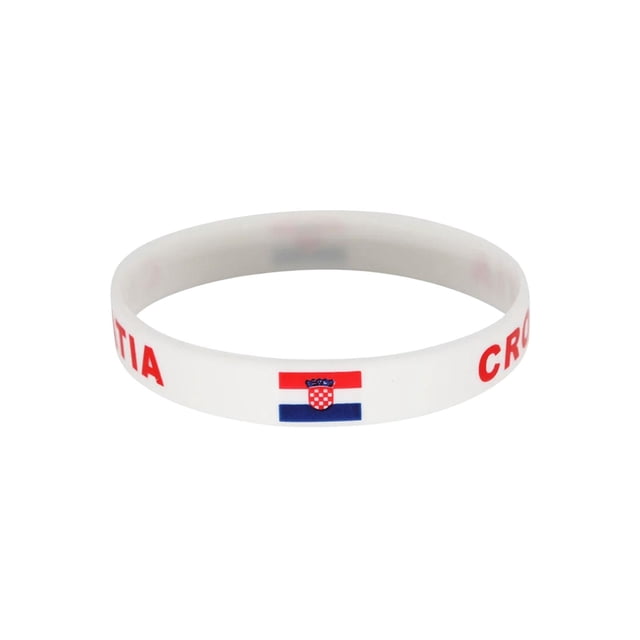 Bracelet en Silicone pour Compétition Mondiale de Football 2026 avec Drapeau National, Imprimé Résistant à la Décoloration et Extensible, Adapté pour Souvenir de Rassemblement de Fans, Jour de Match, 2.52 Po 0.02Lb