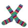 thumbnail image 2 of My Halloween Womens Long Colorful Stripes Skull Print Knee Socks, 2 of 2