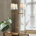 thumbnail image 2 of Better Homes & Gardens 4-Light Chandelier Burnished Brass, Fabric Shades with Bulbs, 2 of 7
