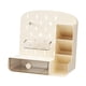 thumbnail image 2 of Organizador de tablero de clavija de escritorio con cajón, tarjetero de gran capacidad, portalápices con accesorios para niños, adultos, oficina, sala Beige, 2 of 7