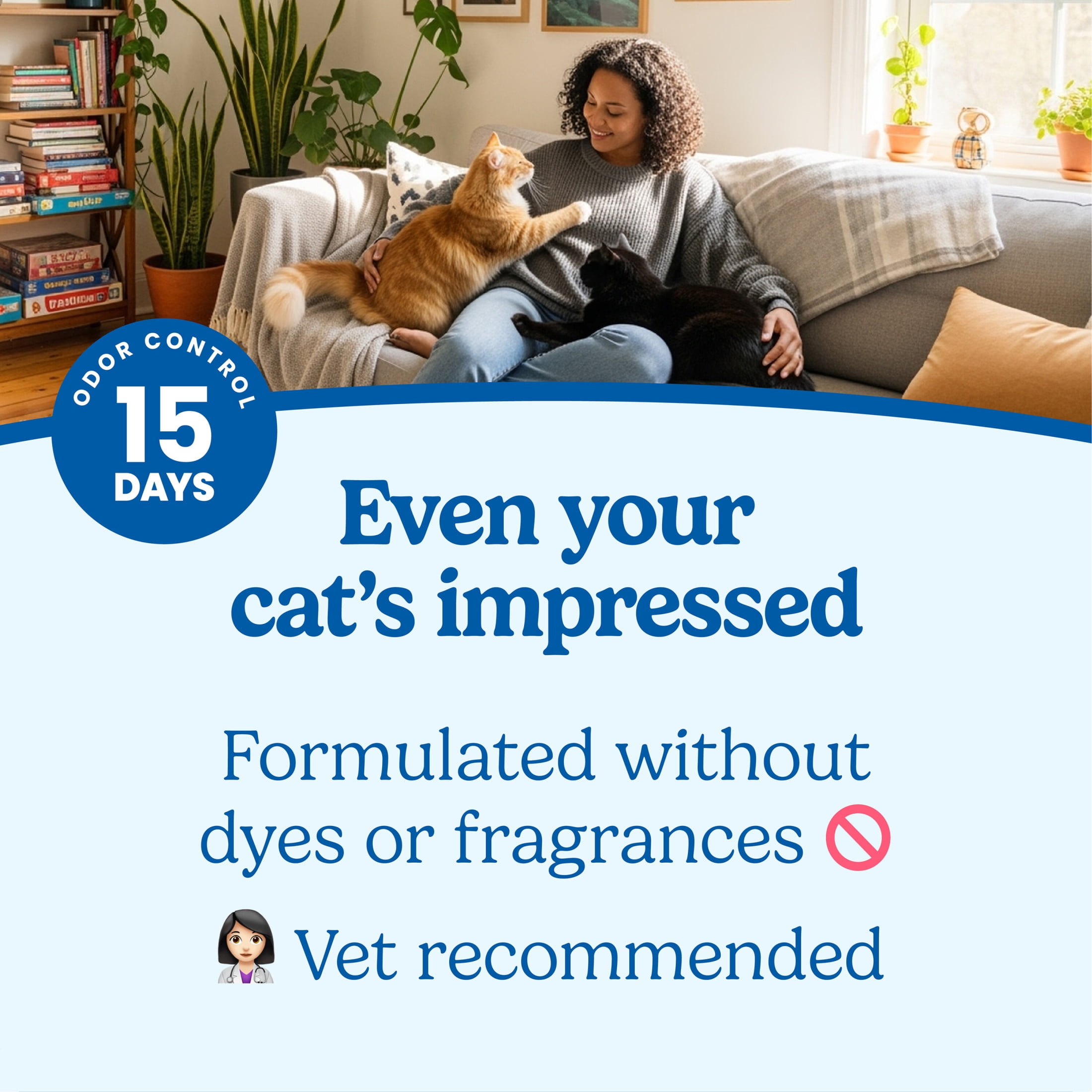 (2 pack) Fresh Step Simply Multi-Cat Clumping Cat Litter, Unscented, 38 lb, Easy Pour Pouches (4 Pack)