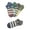 Assorted Color, variant on INSPIRE CHIC Women's Low Cut Ankle Length Stripes Stars Pattern Socks Assorted Color women shoe 4-8