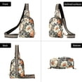 thumbnail image 7 of FORMRS Womens Crossbody Sling Bag Travel Daypack Shoulder Chest Backpack, Gray Floral Pattern, 7 of 7