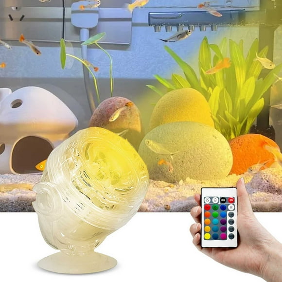 Submersible LED Aquarium Spotlight 180 Rotating Fish Tank Light For Water Garden And Pond With Adjustable Brightness