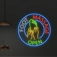 thumbnail image 2 of Handmadetneonsign Custom Foot Massage Open Neon Sign, Massage Shop Led Sign, Spa Led Light, Massage, 2 of 5