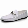 thumbnail image 3 of Men's Casual Loafers Slip On Leather Shoes Lightweight Driving Shoes Moccasins Classic Penny Loafer Flats Boat Shoes Outdoor Walking Shoes, 3 of 10