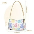 thumbnail image 3 of FORMRS Womens Shoulder Bag with Chain Strap Clutch Purse Cute Tote Handbag, Colorful Gummy Bears Pattern, 3 of 7