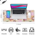 thumbnail image 5 of Long Mouse Pads for Desk,Pioneer Flower Floral Print Pattern Desk Mats on Top Of Desks, Desk Mouse Pad Extra Large with 3mm Non-Slip Base and Stitched Edge for Gaming,Office,Work,Home 31.5"x11.8", 5 of 6