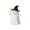Black,#081, variant on Wizard Ghost Resin Figurine, Star Magic Wand Ghost with Striped Witch Hat Statue Halloween Tiered Tray Table Decor