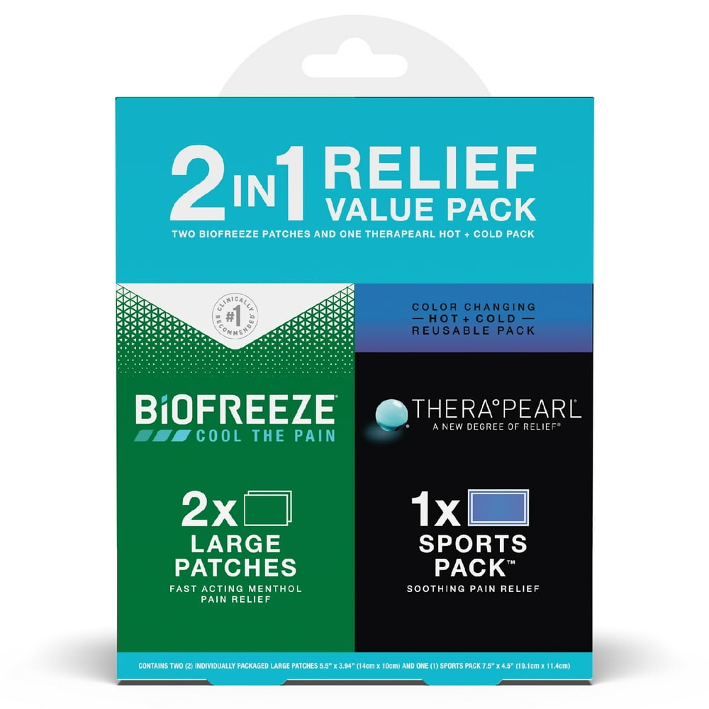 Biofreeze and TheraPearl 2in1 Recovery Kit, Large Patch