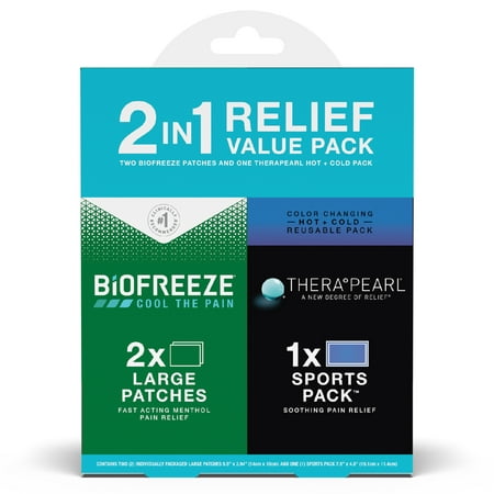 Biofreeze and TheraPearl 2-in-1 Recovery Kit  Large Patch (bid per pack 3 in the box)