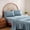 Blue, variant on Burnt Orange Full Sheet Set with Side Pocket Corner Straps, 4 Piece Soft Microfiber Bed Sheets Extra Deep Pocket