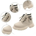 thumbnail image 7 of UngA Boots Toddler Outdoor Lace Up Work Boots Casual Side Zipper Hiking Ankle Shoes Boys' Girls' Boots (Toddler/Little Kid),Size 7, 7 of 7
