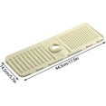 thumbnail image 4 of Faucet Mat for Kitchen Sink, 2024 New Kitchen Sink Splash Guard Silicone Draining Mat, Fast Drying Protective Sink Tray, Ideal for Kitchens, Bathrooms and RVs (Grey, 17.5" x 5.5"), 4 of 5