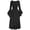 Black women's off shoulder maxi dress a1, variant on Women's Summer Off Shoulder Bell Sleeve Maxi Dress High Low Ruffle Boho Flowy Long Casual Party Dresses for Beach Wedding Clothes, Brown 2XL