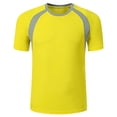 thumbnail image 2 of Sinleey Kids Boys Athletic Sports Performance Shirt UPF 50+ UV Sun Protection Rash Guard Vest Swim Yellow XL, 2 of 3