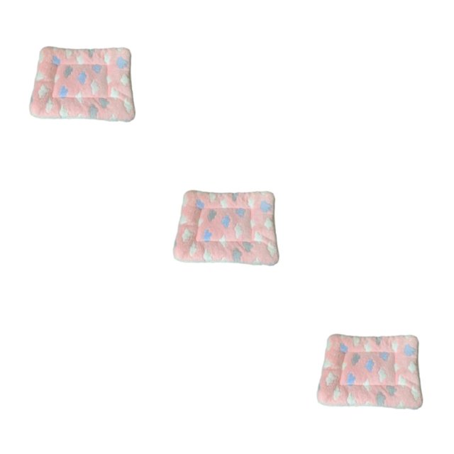 relayinert Polyester Washable And Machine Washable Pet Mat For Easy Cleaning Soft And Breathable Pet Bed Pink cloud 30*40cm 3Set