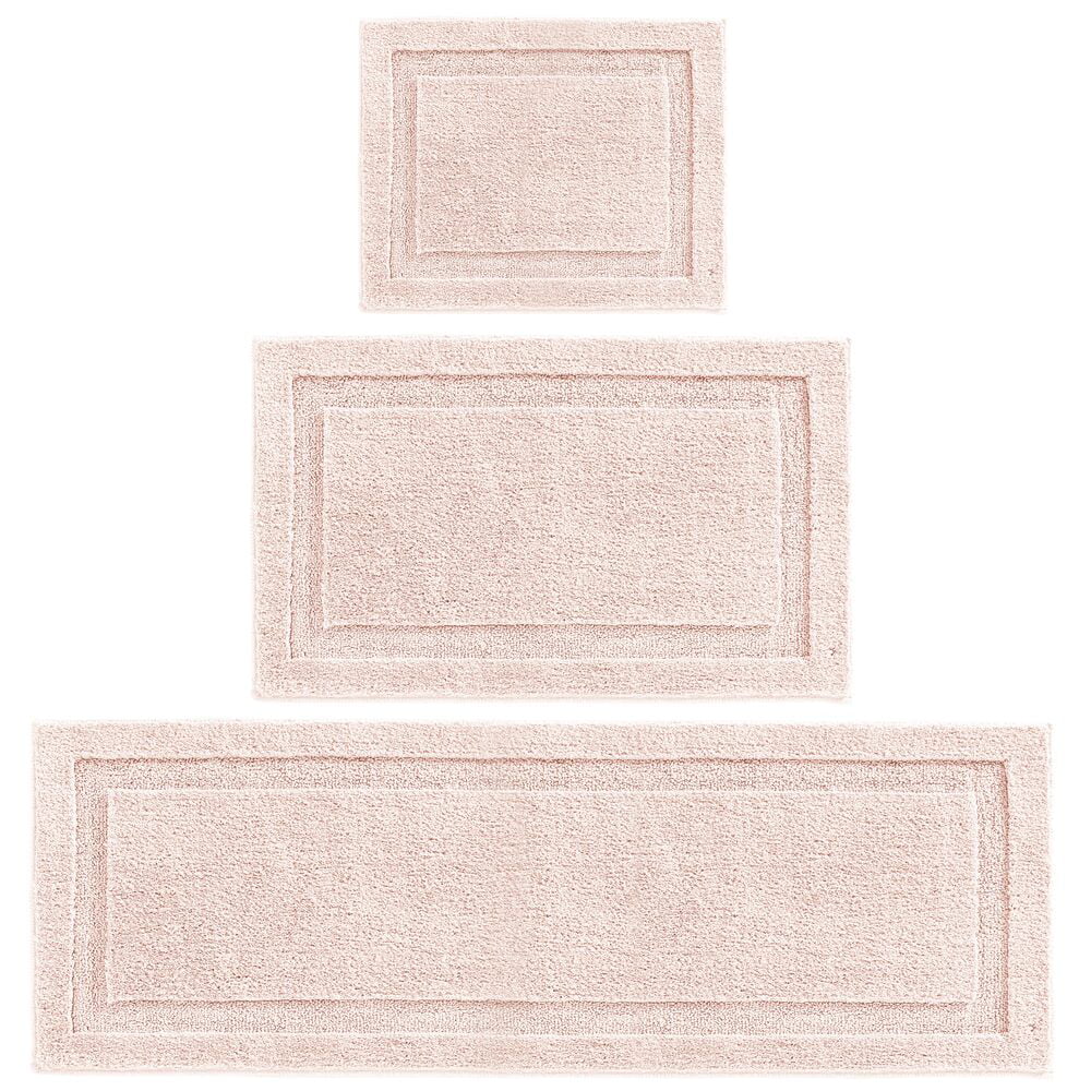 Blush Pink Set of 3 mDesign Microfiber Polyester Bathroom Spa Mat Rugs/Runner