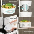 thumbnail image 5 of Kaibrite Rotating Kitchen Storage Rack, Multi-Layer Revolving Basket Kitchen Shelf with Wheels, for Kitchen, Bathroom, Laundry Room, Garage, White (3-Layer), 5 of 8